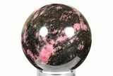 Polished Rhodonite Sphere - Madagascar #261494-1